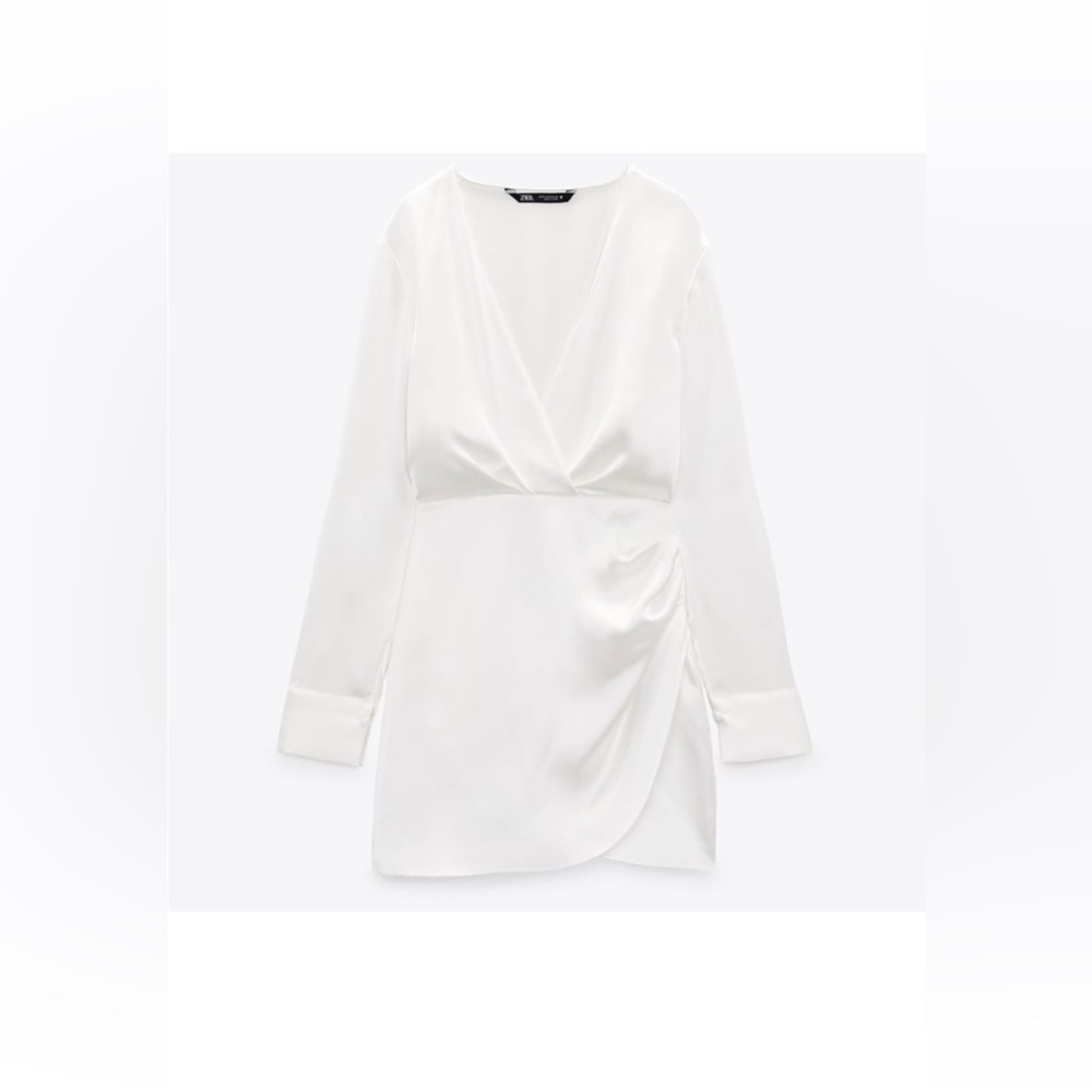 ZARA Satin Effect Mini Dress